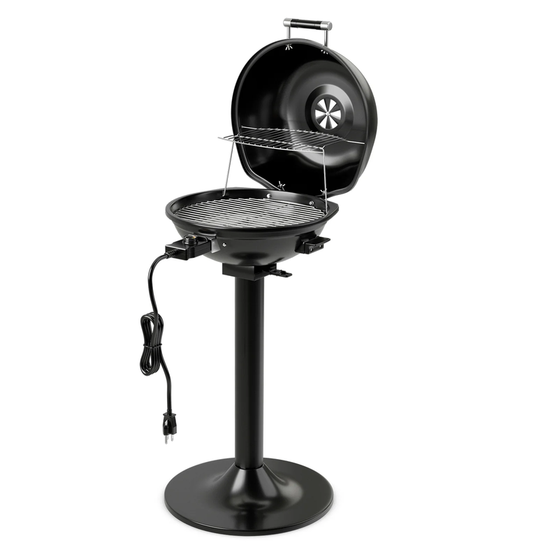 Electric BBQ Grill Portable Standing Grill with Removable Non-Stick Warming Rack8