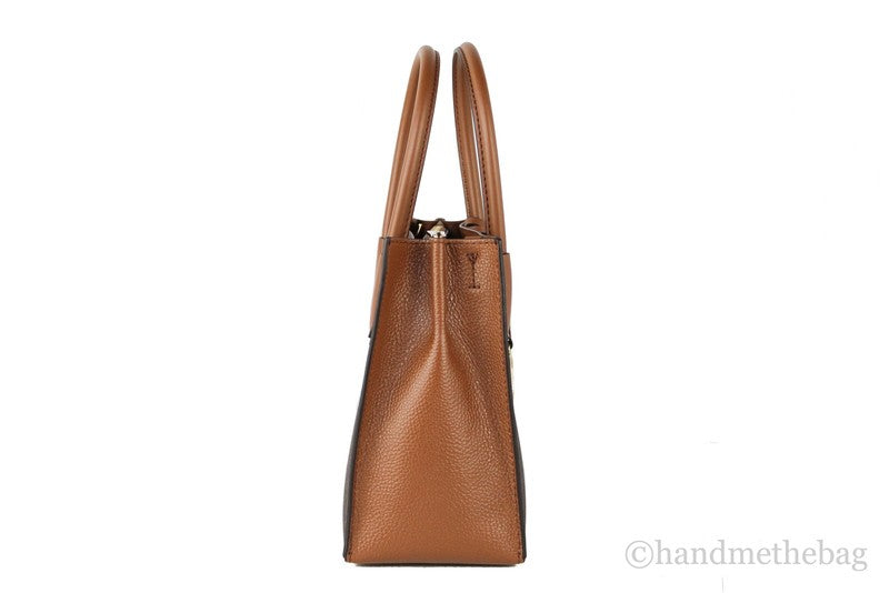 Mercer 35S1GM9M2B Medium Logo and Leather Accordion Crossbody Bag in Brown4
