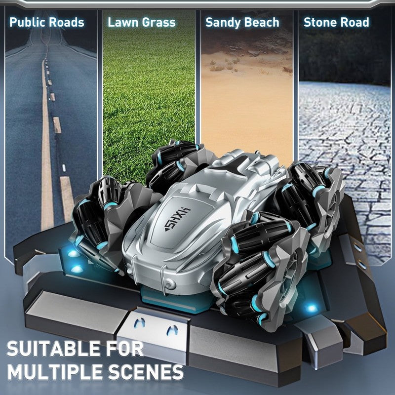 Remote Control Car,Double Sided 360° Rotating 4WD RC Cars, 2.4Ghz Electric Race 4