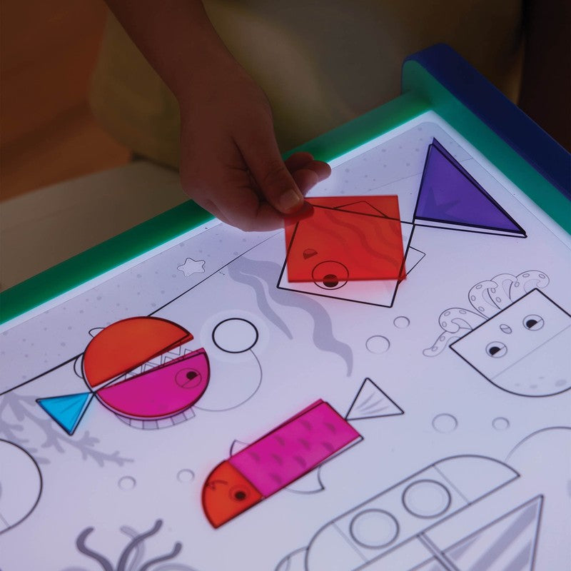Shine Bright Plastic Lightbox 60 Shapes 3 Transparency Sheets Toddler Preschool5