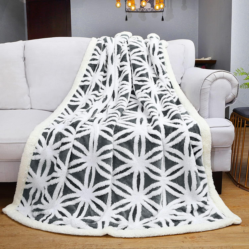Sherpa Fleece Blanket Fuzzy Soft Throw Blanket Dual Sided Blanket for Couch Sofa4