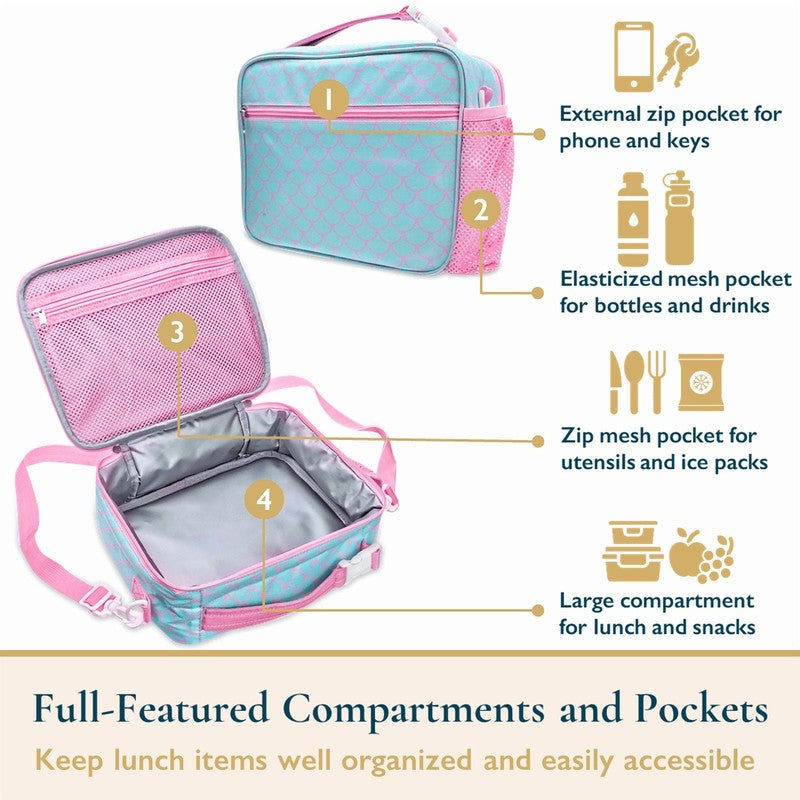 Lunch Bag for Kids – Insulated Lunch Box for Girls and Boys, Cute Reusable Coole8
