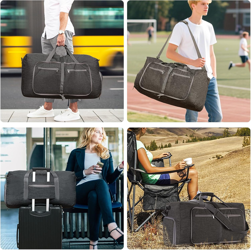 65L 85L 115L Foldable Travel Duffle Bag Water Resistant Shoe Compartment6