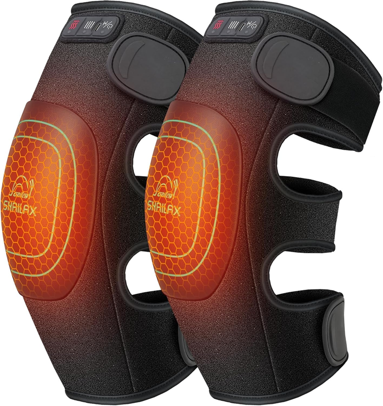 Cordless Knee Massager w/ Graphene Heat 360 Vibration Rechargeable Pain Relief0