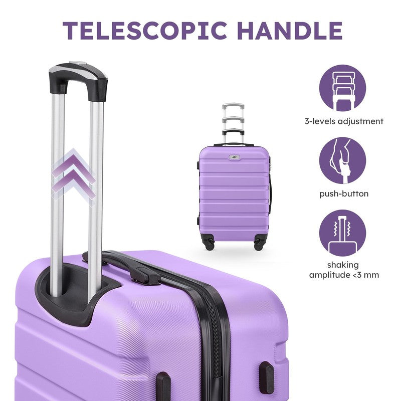 4 Piece Luggage Set Hardside Spinner Suitcase 16 20 24 28 Inch Purple8