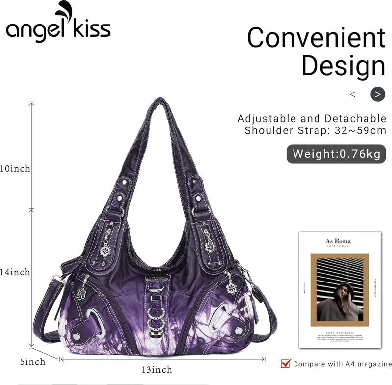 Angelkiss Women’s Large Hobo Satchel Shoulder Handbag Purse6