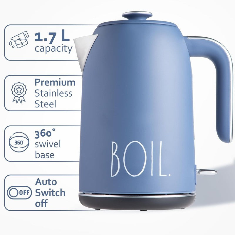 Electric Kettle 1.7L 1500W Stainless Steel Auto Shut Off Boil Dry Navy1