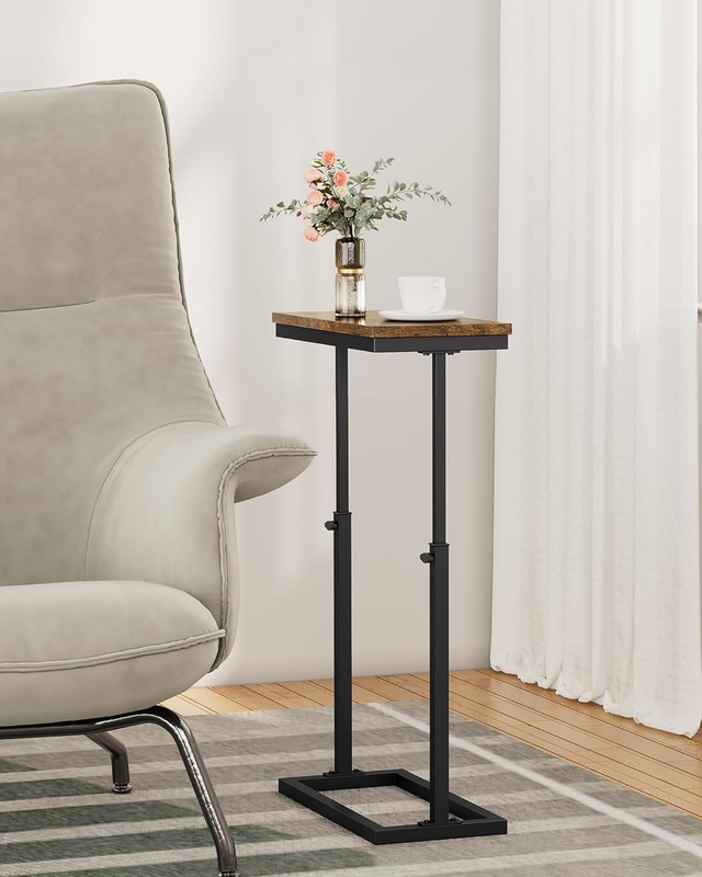 Brown End Table Side Table Tall Sofa Couch Table Living Room Bedroom4