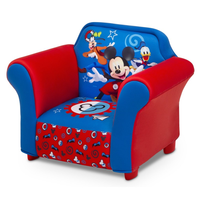 Mickey Mouse Kids Upholstered Chair with Sculpted Plastic Frame by3