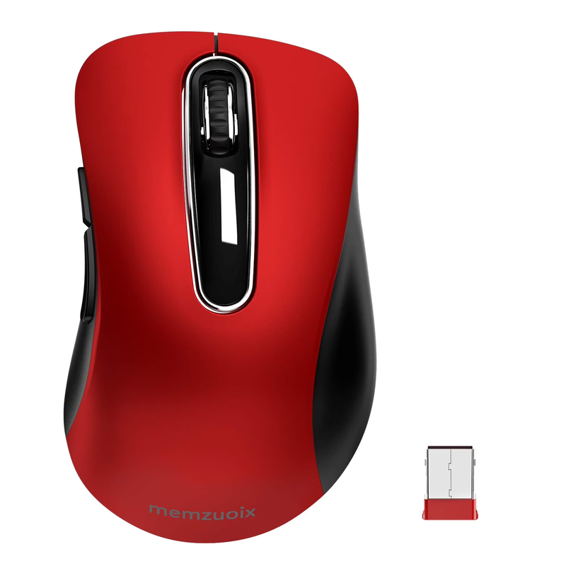 Wireless Optical Mouse 1400 DPI Cordless USB Nano Receiver for PC Laptop Red4
