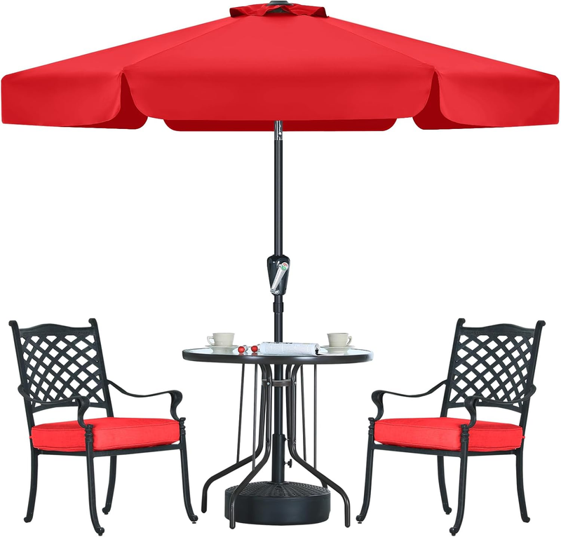 Outdoor 7.5FT Market Umbrella Crank Tilt Waterproof UV Protection Red9