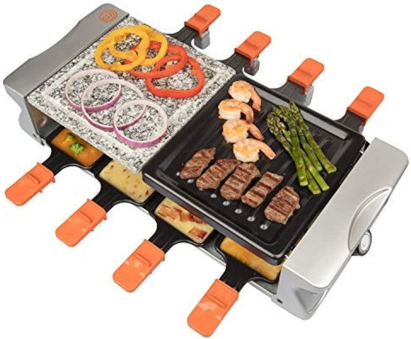Electric Raclette Table Grill Smokeless Korean BBQ 8 Person Nonstick3