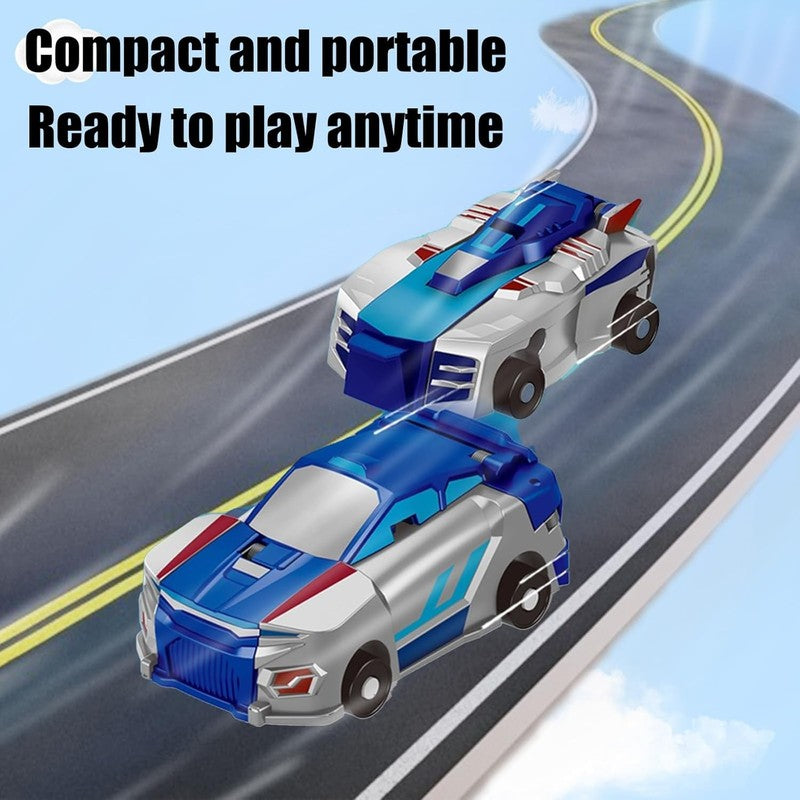 2 in 1 Transforming Dinosaur Car Toy – Magnetic Collision Robot Car 2