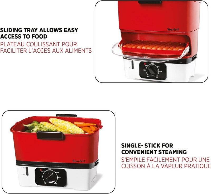 Electric Hot Dog Steamer 12 Dogs Cooker Nestable Easy Storage5