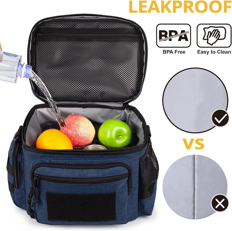 Tactical Lunch Box MOLLE Insulated Leakproof Cooler Bag Blue6