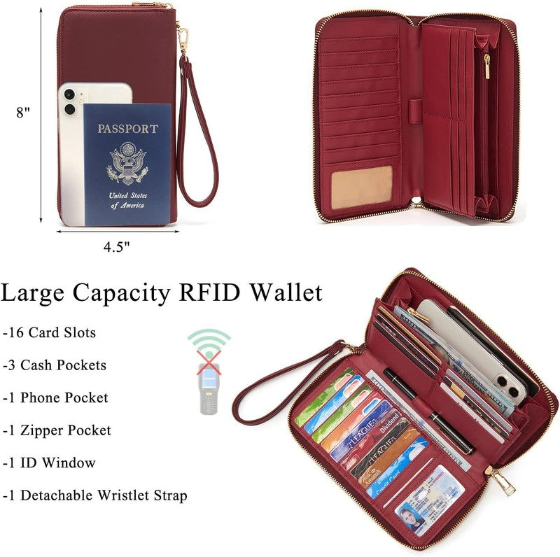 Women Large Crossbody Bag Shoulder Handbag Purse Wallet Set Hobo Tote1