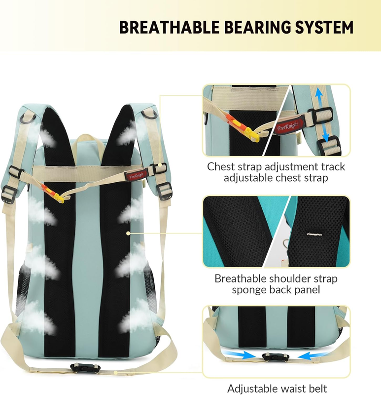 40L Hiking Backpack Waterproof Camping Travel Daypack Pink2