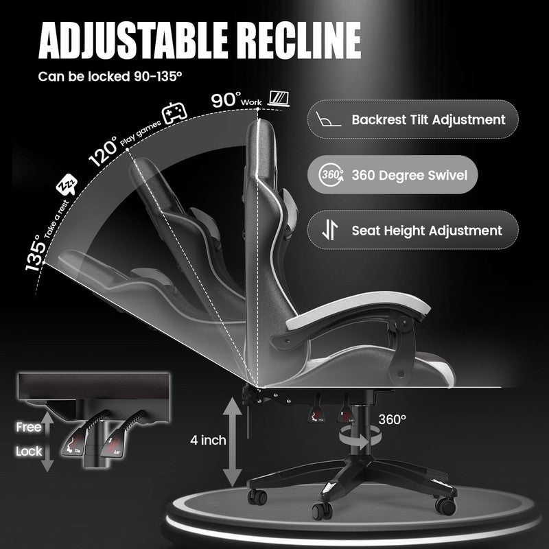 Gaming Chair Office Chair, Ergonomic Game Chair with Height Adjustable Headrest7