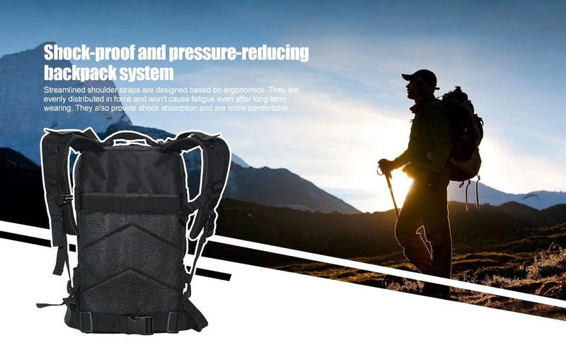New Travel Backpack Camping Outdoor Camouflage Waterproof High Capacity Sports T6