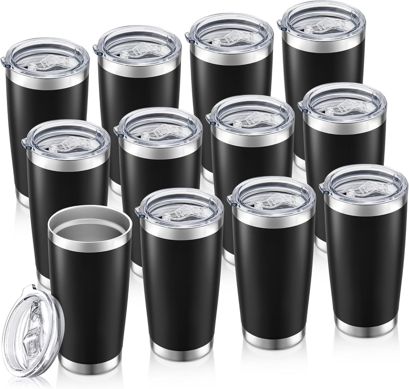 20oz Stainless Steel Tumbler 12 Pack Vacuum Insulated Coffee Cups11