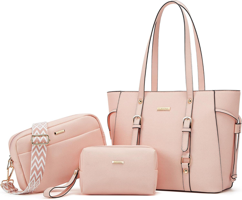 Women Fashion Synthetic Leather Handbag Set 3PCS Tote Shoulder Satchel Purse0