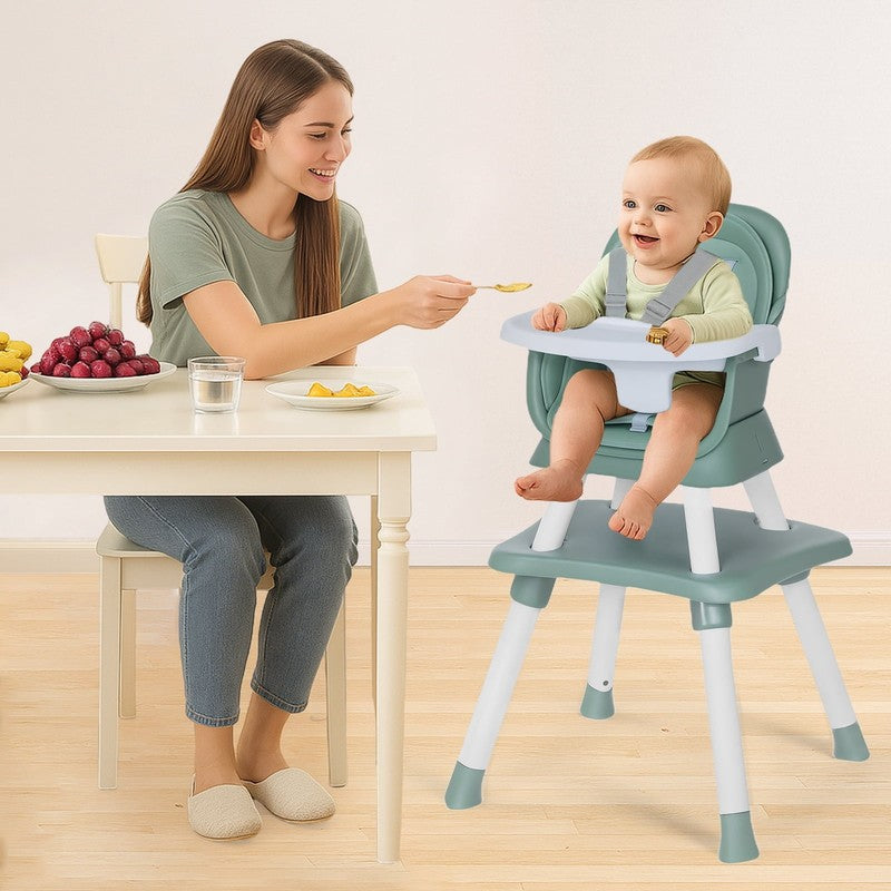 8 in 1 Baby High Chair, Toddler Dining Booster Seat for Eating, Green8