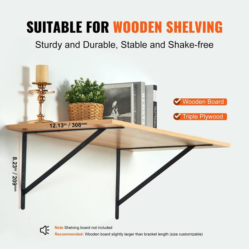 12 X 8 Inch Heavy Duty Shelf Brackets 10 Piece Triangle Floating Shelf Brackets2