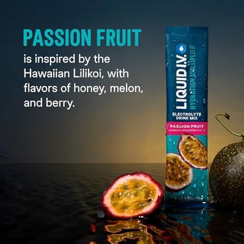 Liquid I.V. Hydration Multiplier Passion Fruit Electrolyte Mix 16 Servings1