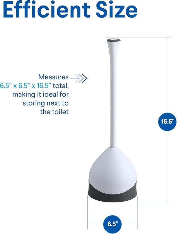 Toilet Plunger with Hideaway Caddy Bathroom Organizer & Storage Holder7