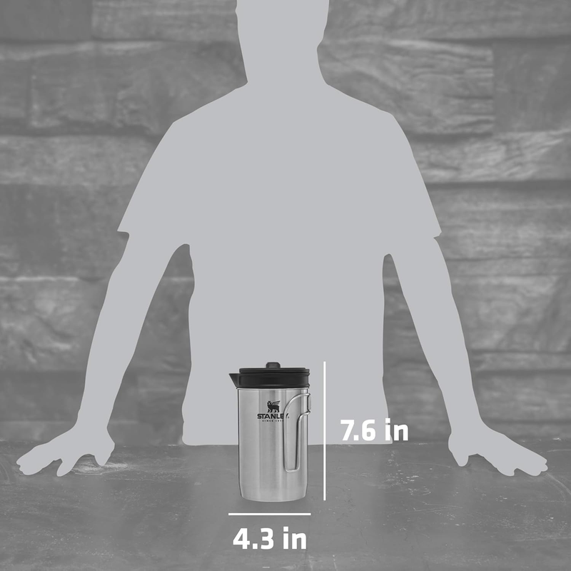 All in One French Press Coffee Maker 32 Oz | 5 Minute Brew, 4 Hours Hot | Mesh F2