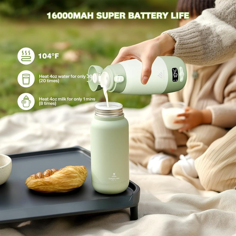 Portable Baby Bottle Warmer 17.8oz Fast Heat Breastmilk Formula3