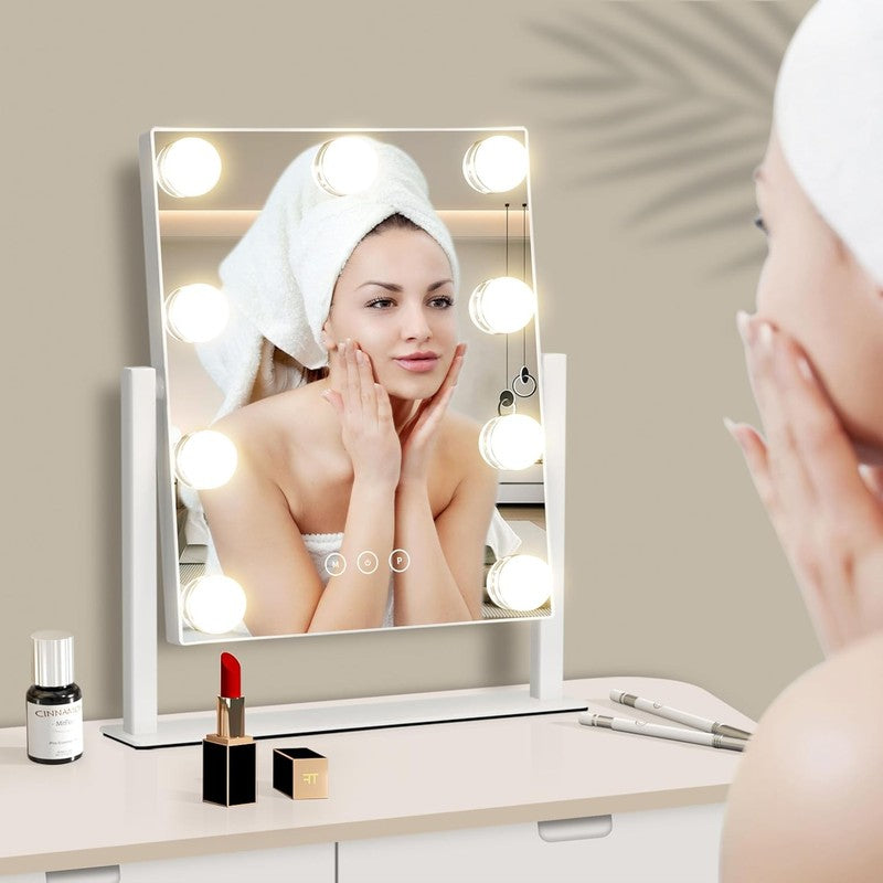 Vanity Mirror with Lights – 3 Color Modes, 10X Magnifier, Touch, 360°3