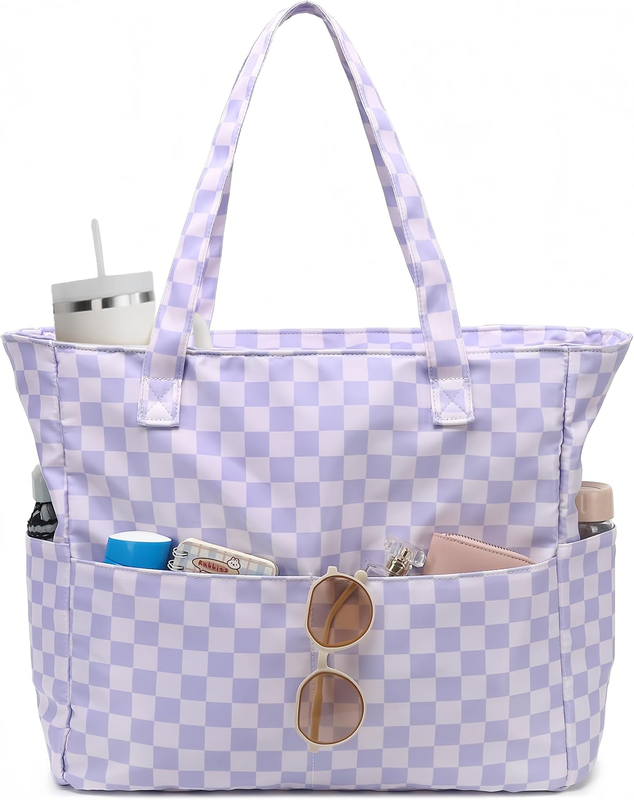 Women Waterproof Beach Tote Large Zipper Wet Pocket Pool Travel Bag10