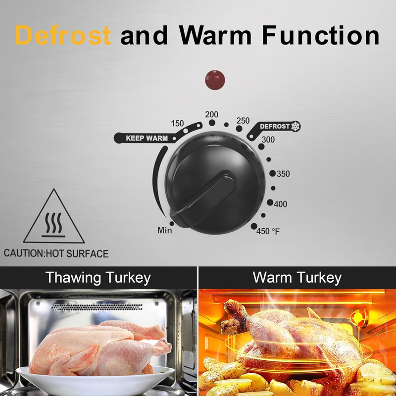 24Lb 20-Quart Roaster Oven, Electric Roaster Oven with Self-Basting Lid, Turkey 4