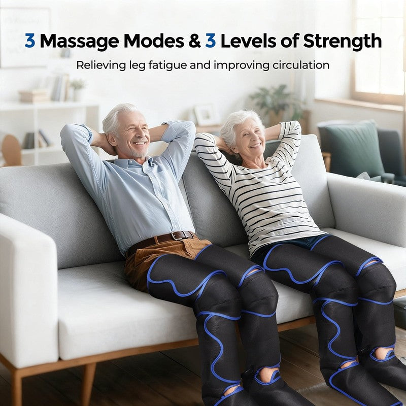 Heated Air Compression Leg Massager Boots Foot Calf Thigh 3 Modes9