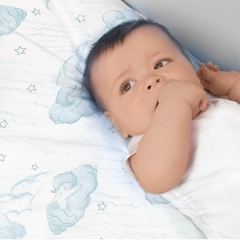 Twinkle 5" 88 Coil Crib Toddler Mattress Blue Clouds GREENGUARD Certified6