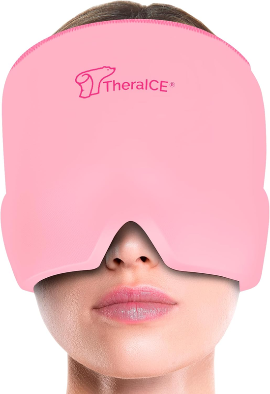 Headache Relief Cap, Migraine Ice Pack Mask Products, Women Cooling Gel Hat, Fac0
