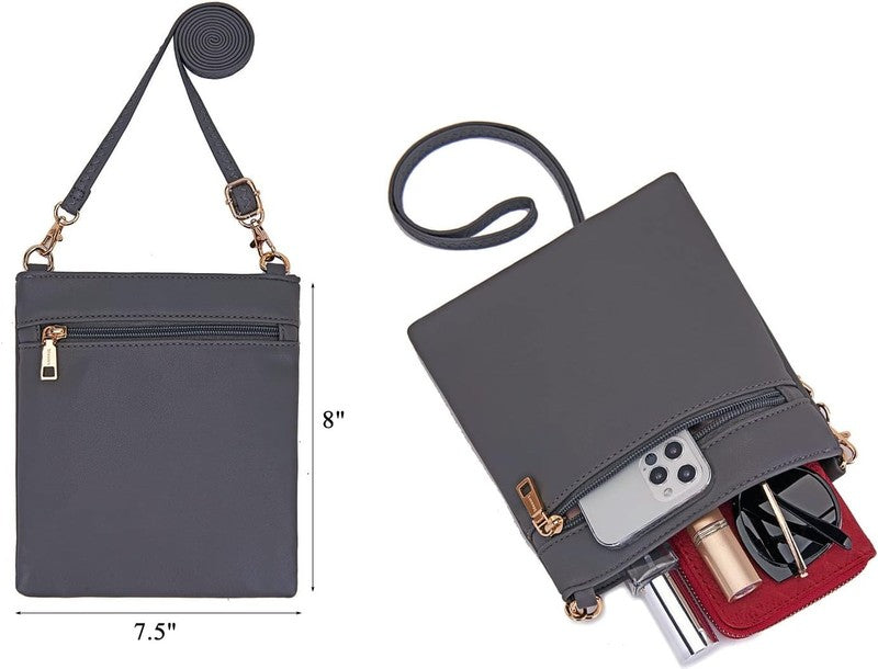 Women Large Crossbody Bag Shoulder Handbag Purse Wallet Set Hobo Tote2