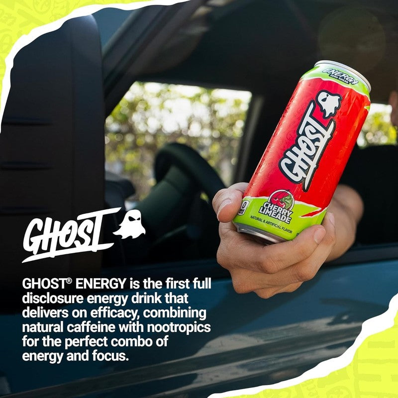 Cherry Limeade Energy Drink 12 Pack   200mg Caffeine, Vegan & Gluten Free5
