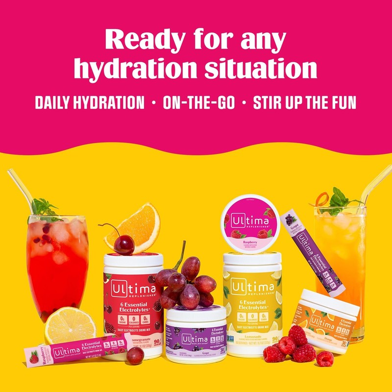 Daily Electrolyte Powder Drink Mix, Sugar Free Lemonade, 90 Servings6