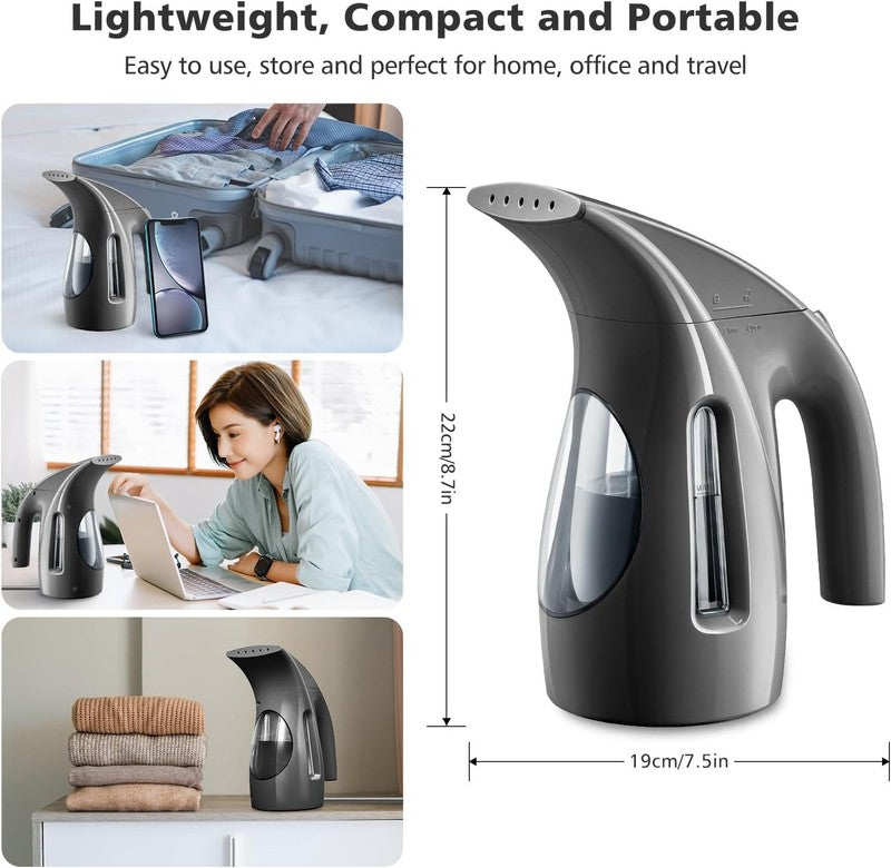 Portable Handheld Clothes Steamer, 700W, 240ml, Wrinkle Remover, Black4