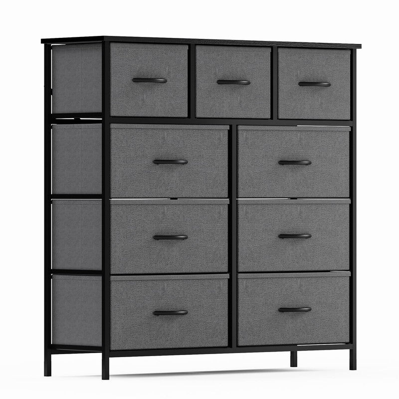 Fabric Dresser for Bedroom 9 Drawer, Grey5