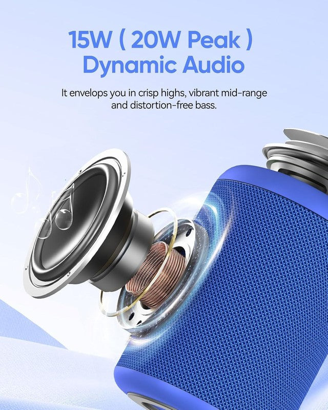 Portable Bluetooth Speaker with Lights, IPX5, All Day Playtime, TWS, Outdoor1