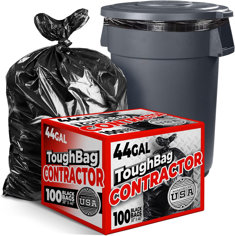 44 Gal Commercial Trash Bags 38x46” Black 100 Count Made in USA0