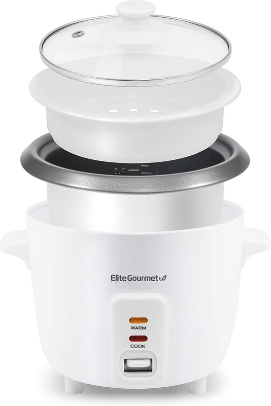 ERC-006NST Maxi-Matic Electric Rice Cooker with Non-Stick Inner Pot Makes Soups,9