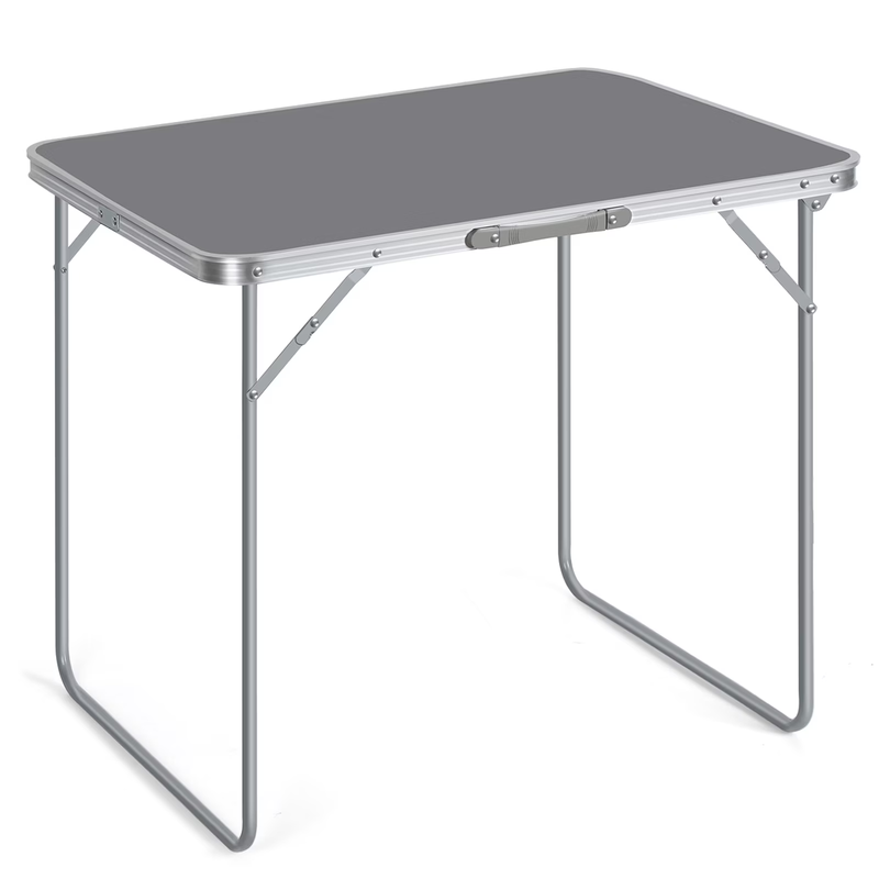 Space Saving Folding Table, Multi-Purpose Charcoal Gray Card Table for Kitchen,0