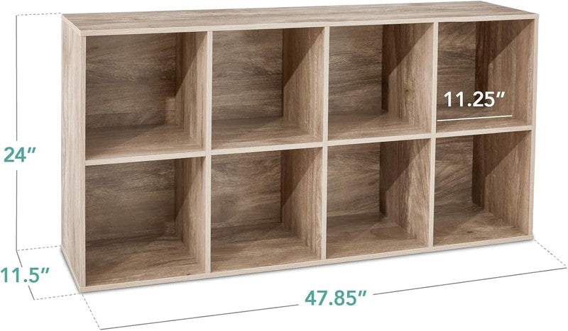 8 Cube Storage Organizer, Shelf, Bookcase, Display Shelf, Removable Back Panels2