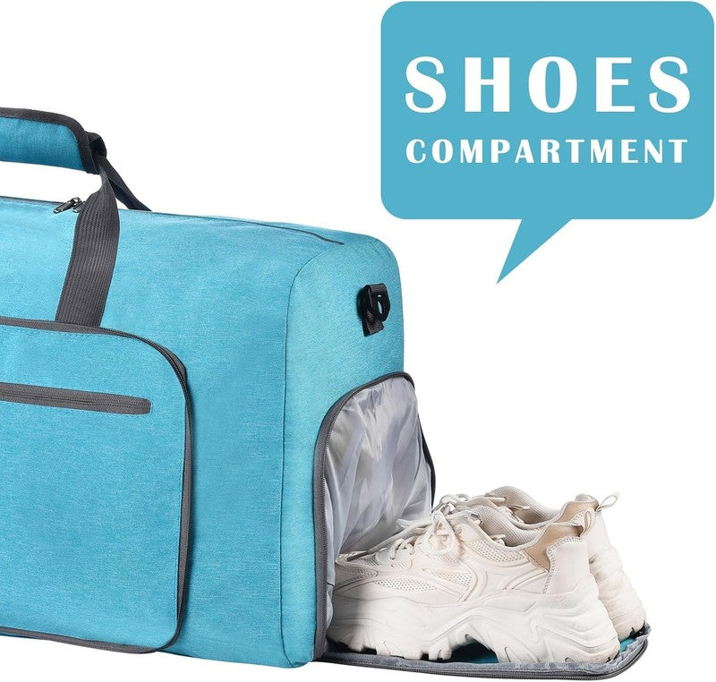 Duffle Bag Shoes Compartment Foldable Travel Waterproof Adjustable Strap Men4