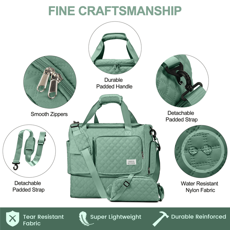 Travel Duffle Bag Weekender Bags for Women with Shoe Compartment Carry on Overni4