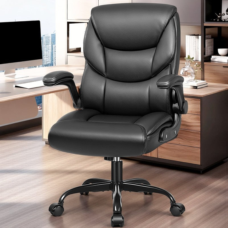 Leather Office Chair, Big and Tall Office Chair 400LBS Wide Seat Ergonomic Compu7